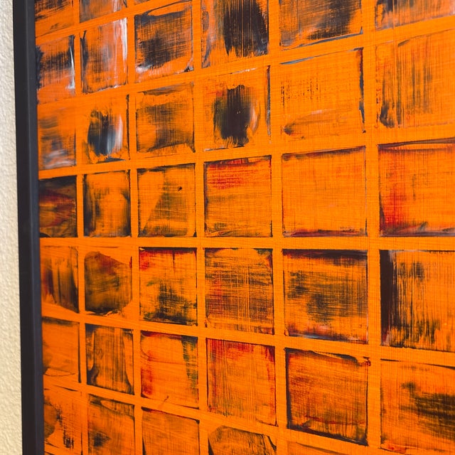 Textile Contemporary Modern Abstract Painting on Canvas For Sale - Image 7 of 11