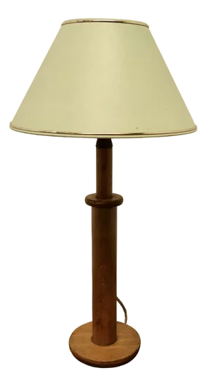 Rustic Table Lamp in Wool Bobbin, 1960s