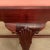 Wood 1980s Georgian Furnishing Co. Carved Mahogany Queen-Anne 6-Leg Bench With Coral Fabric For Sale - Image 7 of 10