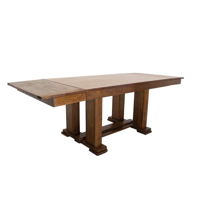 Mid-Century French Extending Oak Dining Table, 1940s For Sale - Image 10 of 16