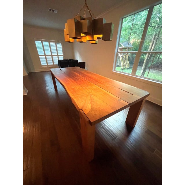 Contemporary Artitalia Leonardo Walnut Dining Table Live Edge For Sale - Image 3 of 7