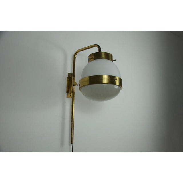 Artemide Brass Delta Wall Lamp attributed to Sergio Mazza for Artemide, Italy, 1960s For Sale - Image 4 of 16