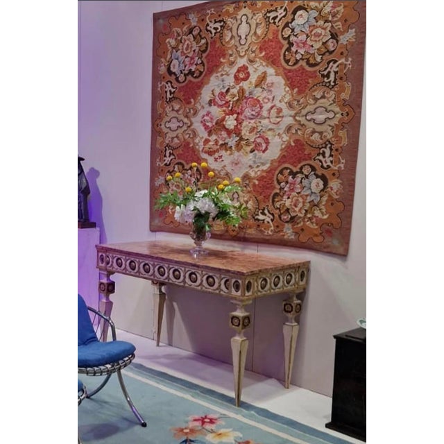 Aubusson Art Deco Semi-Square Textile, 1925–1960 For Sale - Image 3 of 4