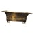 Vintage 1970s Greek Key Footed Brass Planter For Sale