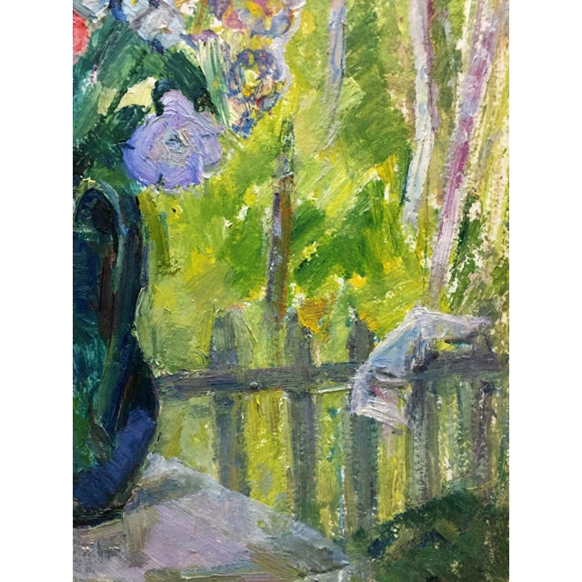 Paper 1980s Oil Painting Beautiful Mood Dovgalevskaya Vera Veniaminovna For Sale - Image 7 of 9
