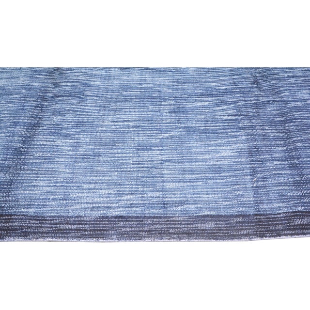 1990s Modern Minimalist Hand Knotted Silk Rug With Soft Texture,8'X10'3" For Sale - Image 4 of 7