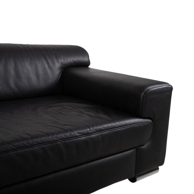 Loft Leather Corner Sofa in Black by Ewald Schillig For Sale - Image 4 of 18