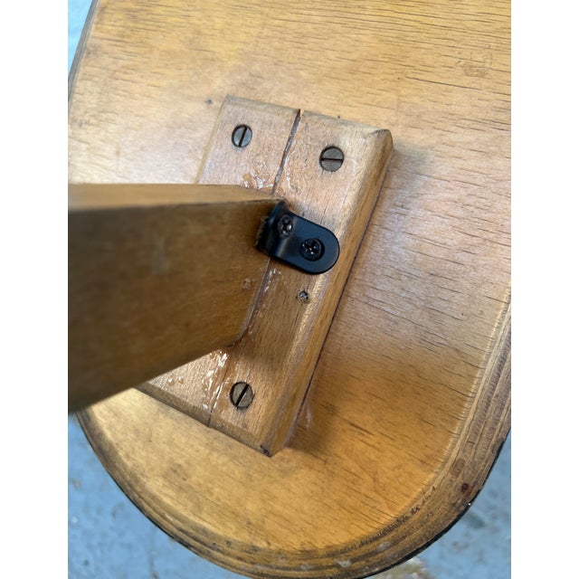 Goldenrod Mid-Century Plywood and Formica Boomerang End Table For Sale - Image 8 of 8