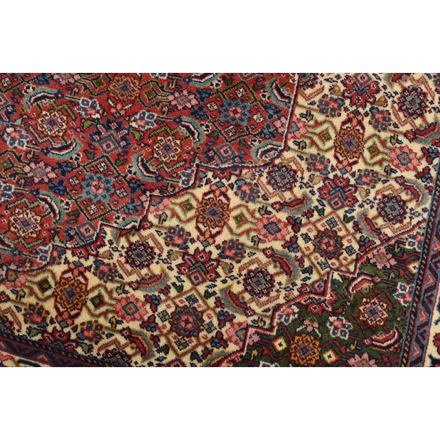 Sarouk Rug 8’3” X 10’11” Red Wool Vintage Traditional Hand-Knotted Carpet For Sale - Image 4 of 15