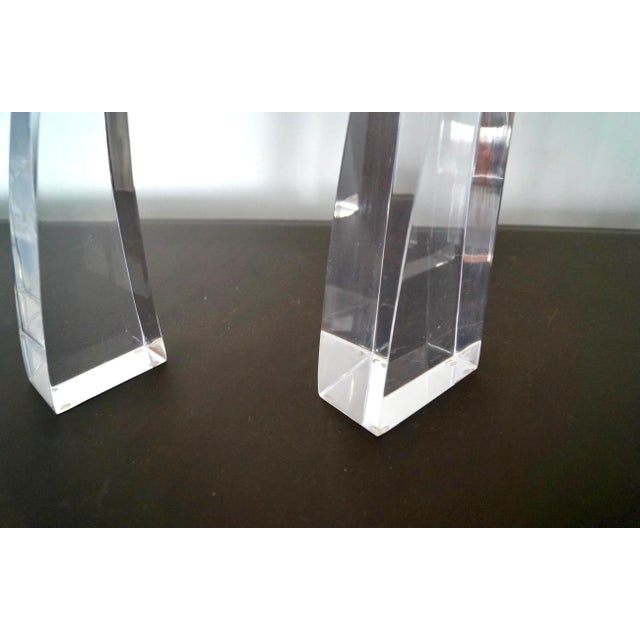 1960’s Mid-Century Modern Lucite Sculptures - Set of Three For Sale - Image 9 of 13