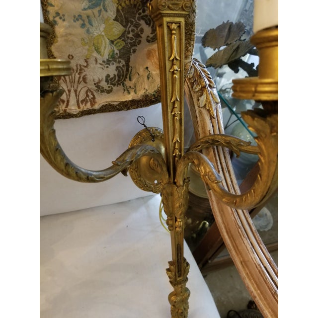 Antique Gilt Bronze Wall Sconces With Faces For Sale In San Antonio - Image 6 of 9