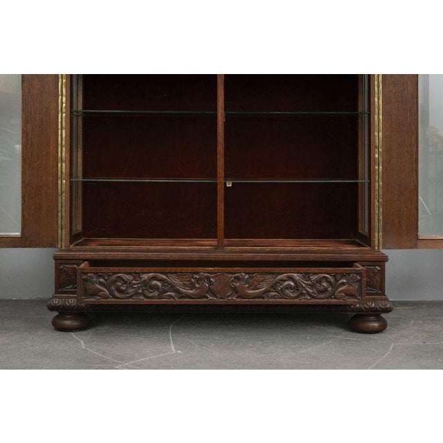 Historicist Oak Display Cabinet, Late 19th Century For Sale - Image 12 of 18