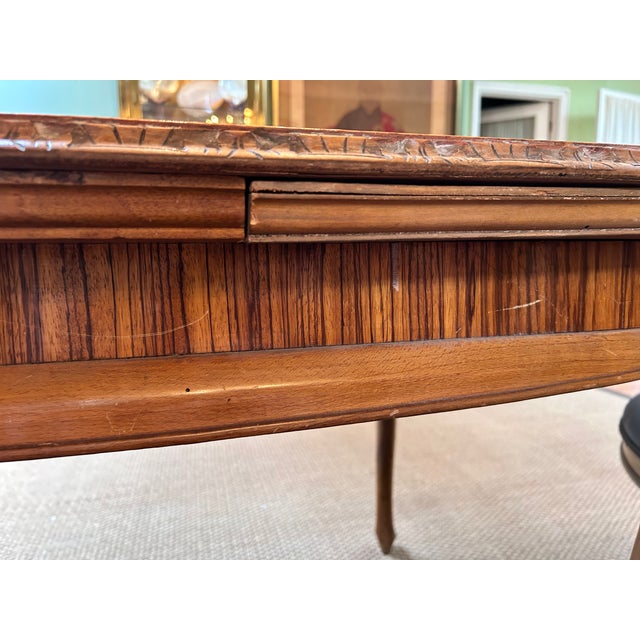 Mid 20th Century Karges Burl Walnut Georgian Style Dining Table For Sale - Image 11 of 11