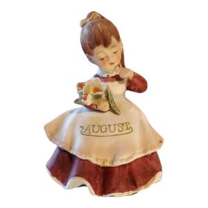 Vintage Geo. Z. Lefton August Birthday Girl Figurine Kw4200 – Hand-Painted Japan