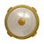 Brass Art Deco Period French Ceiling Mounts, Brass and Etched Glass For Sale - Image 8 of 9