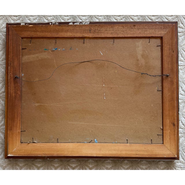 Textile Large Impressionist Cityscape Oil Painting Colorful Street Scene Framed Vintage European Style For Sale - Image 7 of 7