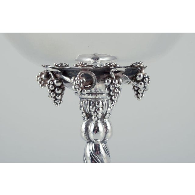 Grape Cluster Centrepiece in Sterling Silver from Georg Jensen, 1980s For Sale - Image 3 of 8
