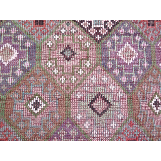 Vintage Turkish Kilim Rug 6'x10' For Sale - Image 10 of 11