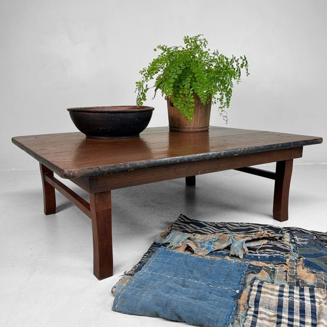 Vintage Japanese Wooden Folding Leg Table, 1920s For Sale - Image 10 of 18