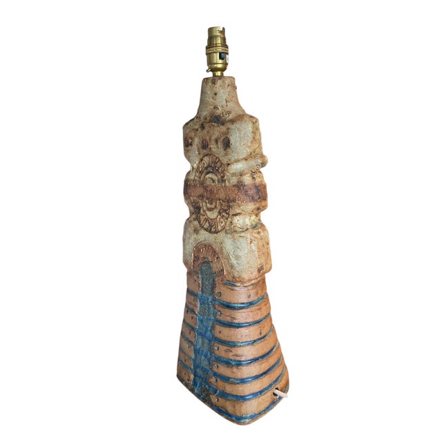 Brutalist Stoneware Table Lamp by Bernard Rooke, 2000 For Sale - Image 4 of 12