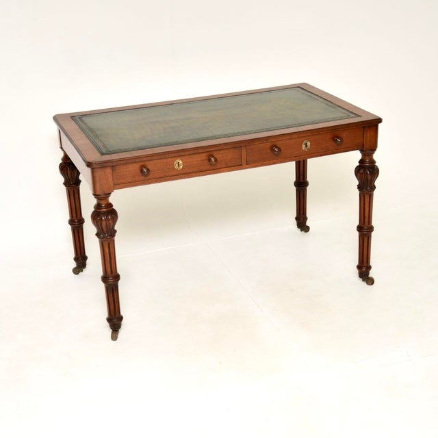 Antique William IV Walnut Desk, 1830s For Sale - Image 10 of 10