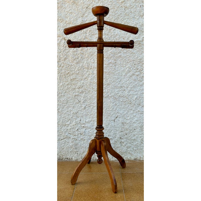 Vintage Oak Wood Coat Rack, Spain, 1950 Beautiful and useful vintage oak wood coat rack, made in Spain, in the 50s.