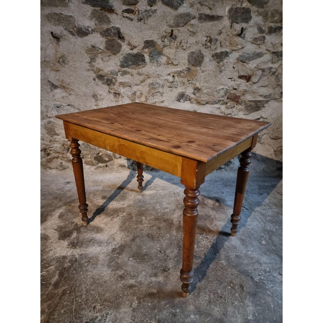 Wood Vintage French Farmhouse Table, 1930s For Sale - Image 7 of 13