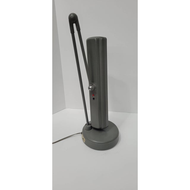 Art Deco Industrial Gray Fluorescent Swiveled Drafting Lamp For Sale - Image 9 of 12