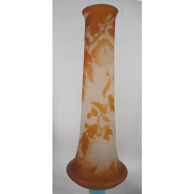 Nancy Glass Paste Vase with Volubilis by Émile Galle For Sale - Image 4 of 8