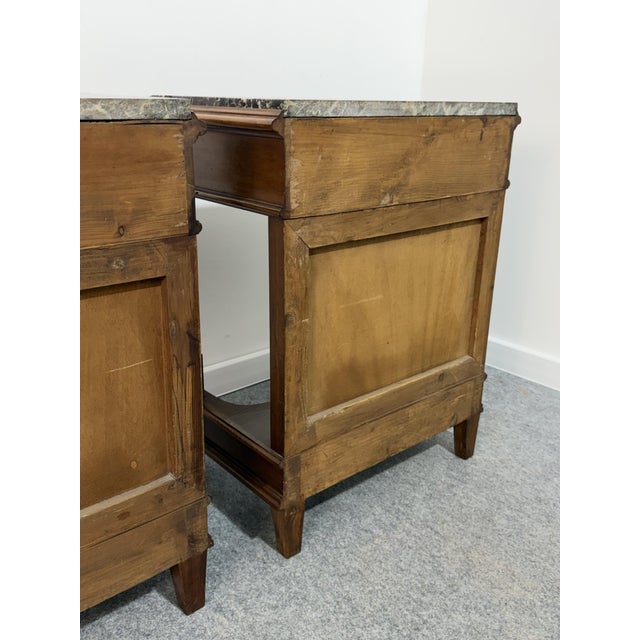 Vintage Italian Bedside Tables with Marble Top, 1940, Set of 2 For Sale - Image 15 of 18