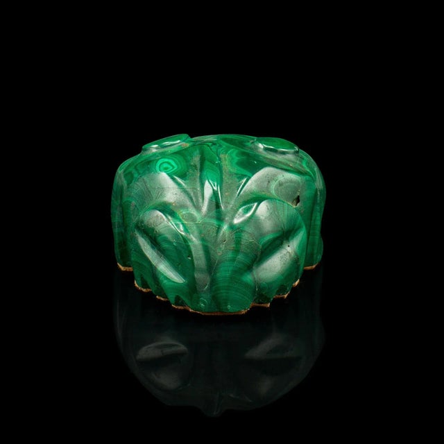 Mid 20th Century 1950's Vintage Chinese Miniature Malachite Ornamental Frog For Sale - Image 5 of 7