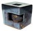 Blue Artisan Ceramic Sculpture "Ball Cubed" For Sale