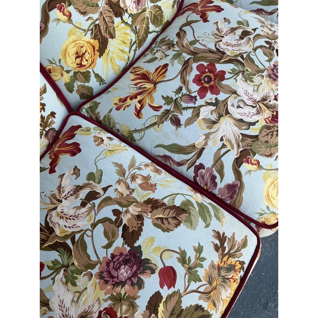 Wood Vintage High Back Sofa in House of Hackney Chintz For Sale - Image 7 of 17