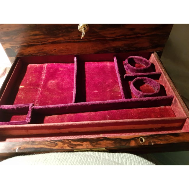 Antique Victorian Ladies Vanity Rosewood Case For Sale - Image 4 of 8