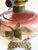 Metal Early 20th Century Hand Painted Floral Gone With The Wind Oil Lamp Converted, w/ Nightlight For Sale - Image 7 of 18