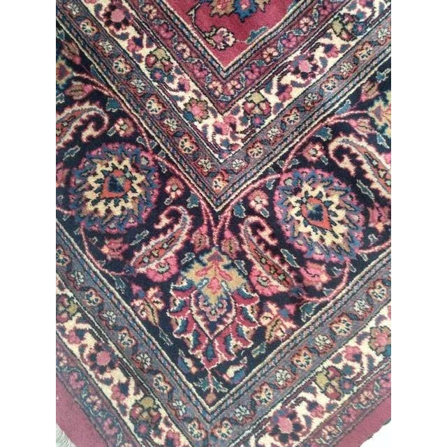 1950s Vintage Signed N.East Persian Khorassan Rug For Sale - Image 4 of 9