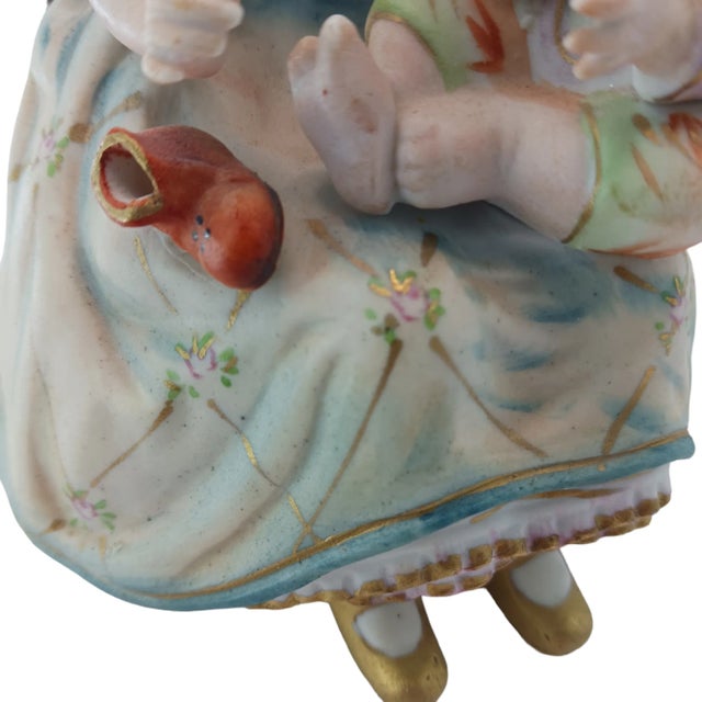 Early 20th Century Vintage Shufford China Hand Painted Porcelain Figurine, Japan For Sale - Image 5 of 8