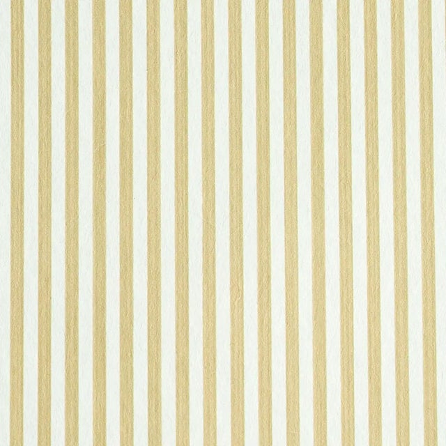 Sample - Schumacher Edwin Stripe Narrow Wallpaper in Sand For Sale