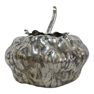 Giamaria Buccellati Italian Sterling Silver Giant Pumpkin Tureen Bowl With Lid For Sale