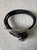 Vintage sterling silver and leather strap bracelet.