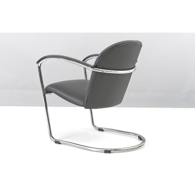 Model 414 Cantilever Armchair by Wilhem Gispe, Netherlands, 1935 For Sale - Image 3 of 15