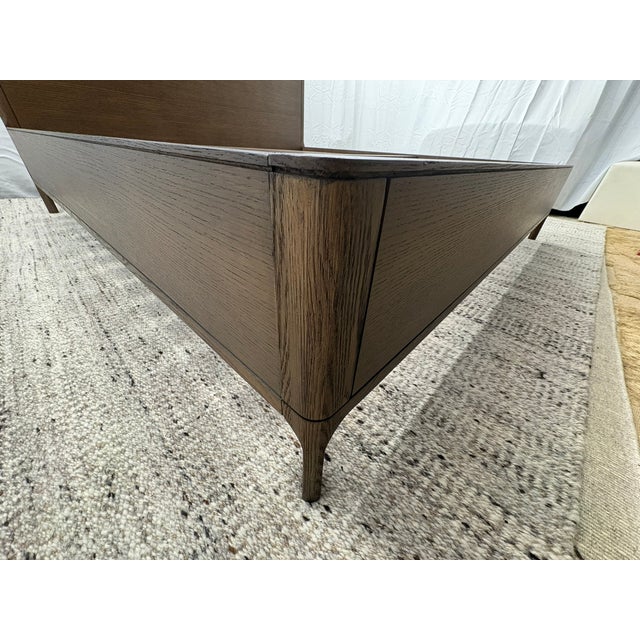 Restoration Hardware Rh Padua Panel Bed – King Brown Oak Finish For Sale - Image 4 of 18