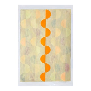 Geometric Composition With Bright Orange For Sale