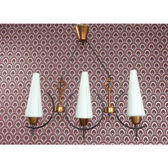 Superstylish 60s ceiling lamp Hanging is already shortened - but as it can be seen in the pictures, the effect is still...