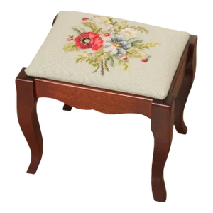 Freeman & Co. Queen Anne Style Mahogany Foot Stool