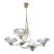 Extraordinary Art Deco Murano Glass and Bras Chandelier by Barovier E Toso, 1950 For Sale