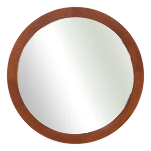 Round Teak Wall Mirror, Holland, 1960s
