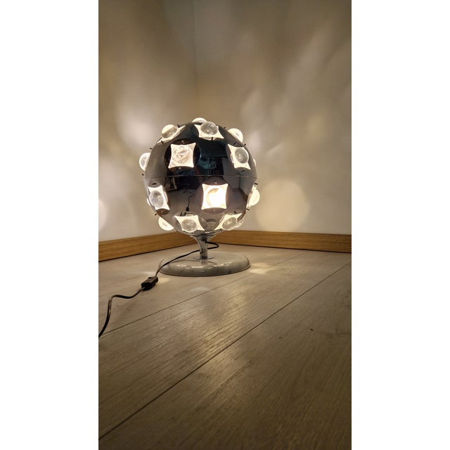 Table Lamp in Chromed Metal and Glass by Oscar Torlasco for Stilkronen For Sale - Image 9 of 17
