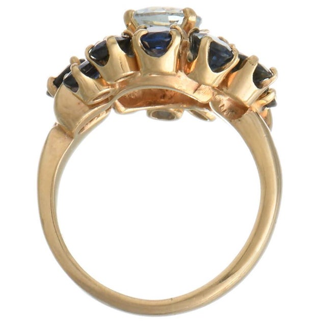 14KY Vintage Multi-Gem(4.60) Ring, size 6.25 For Sale - Image 4 of 5