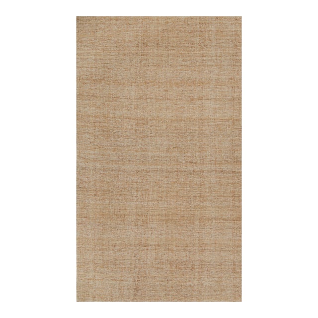 Rug & Kilim’s Contemporary Jute Kilim in Beige-Brown -11'x19' For Sale